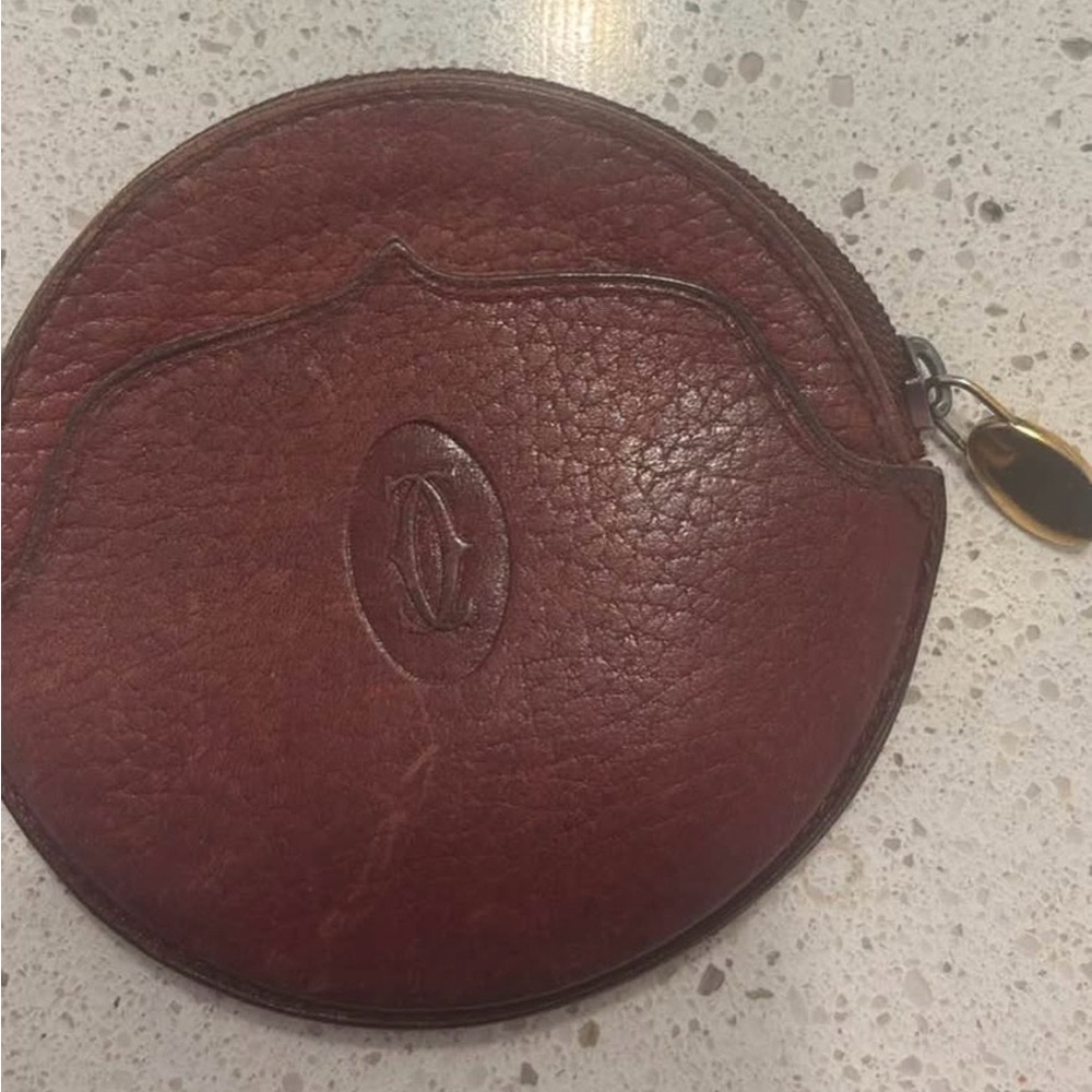 Brown Leather Round Men's Bag